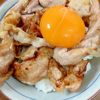 鶏がらスープの素で作る豚肉丼